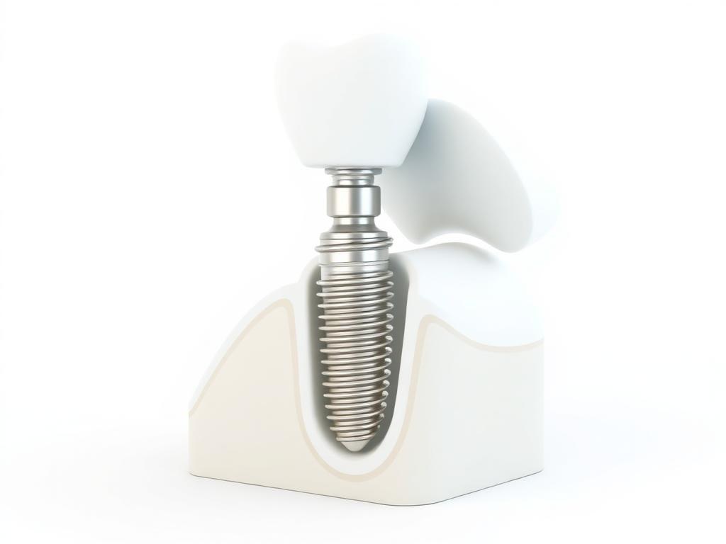 Implante dentário - ilustração 3D